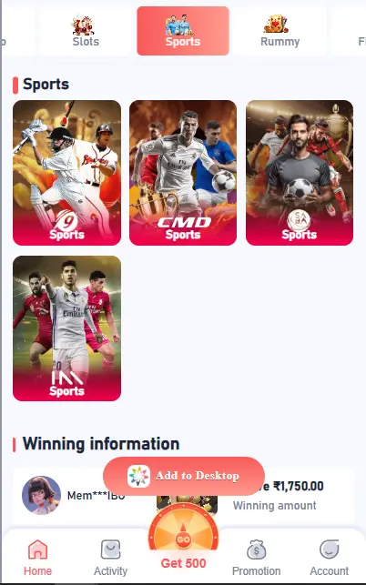 Sports Ind Slots Game